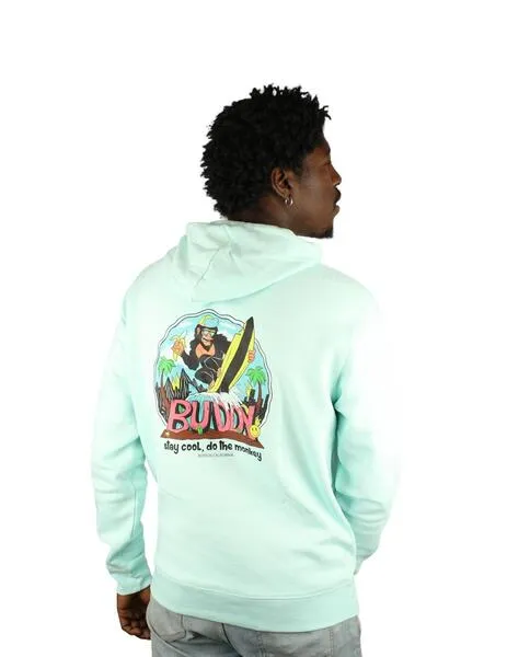 Sudadera Buddy Monkey turquesa para hombre