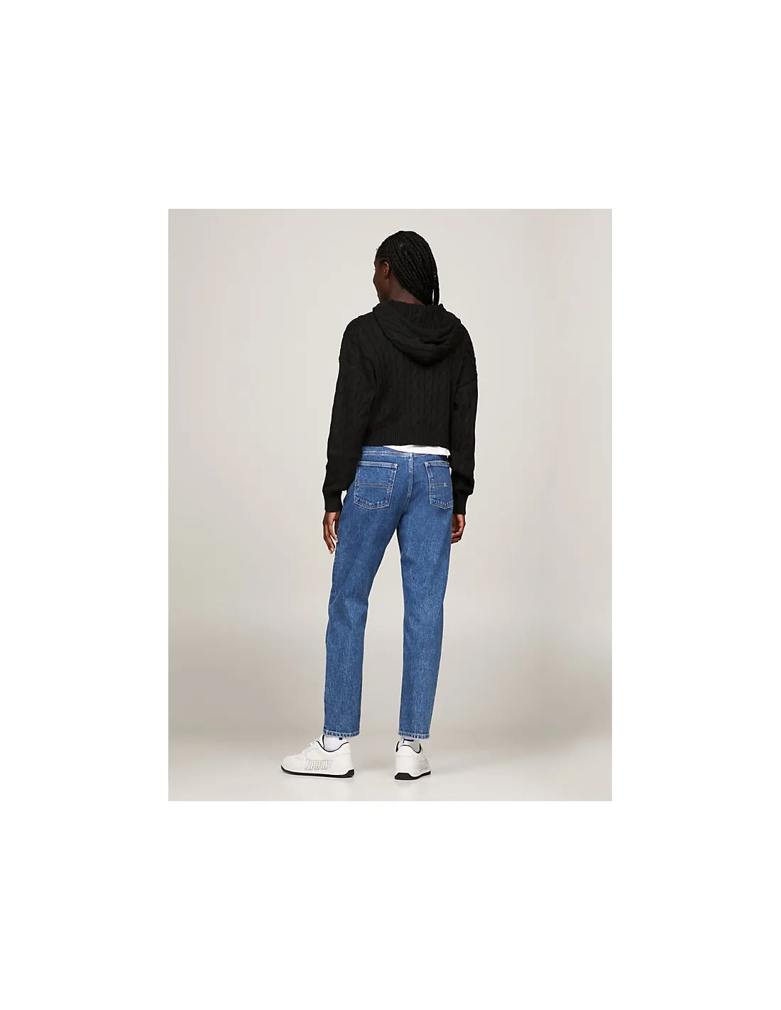 Sudadera de punto trenzado con capucha de Tommy Jeans