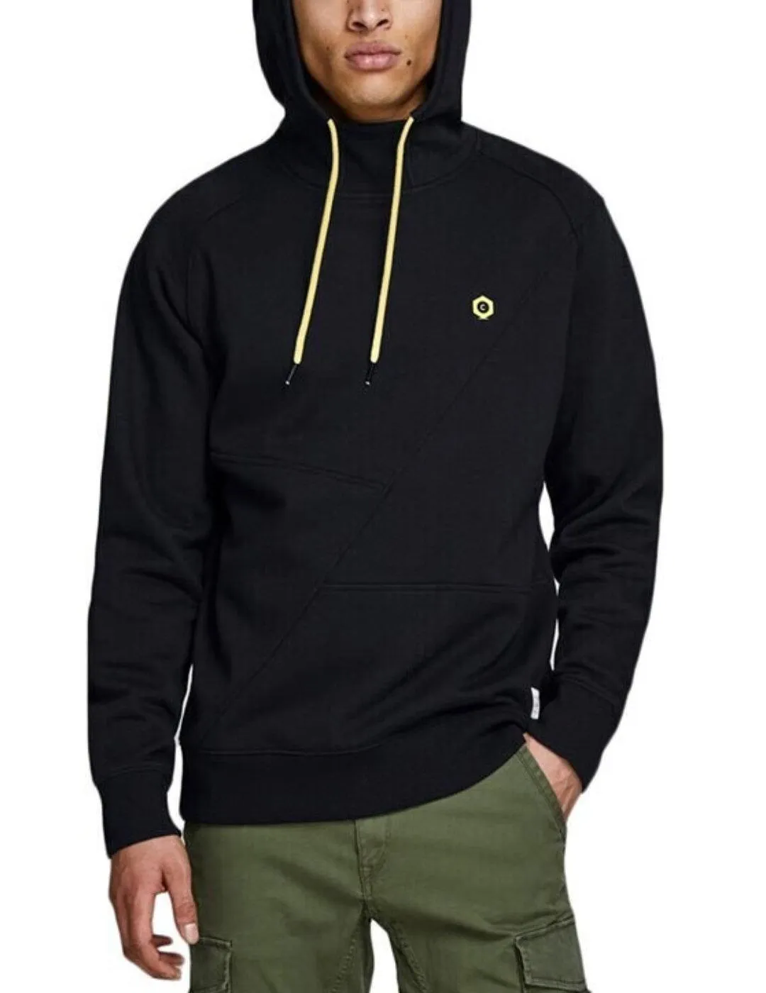 Sudadera Jack&Jones Epinn negra con capucha para hombre