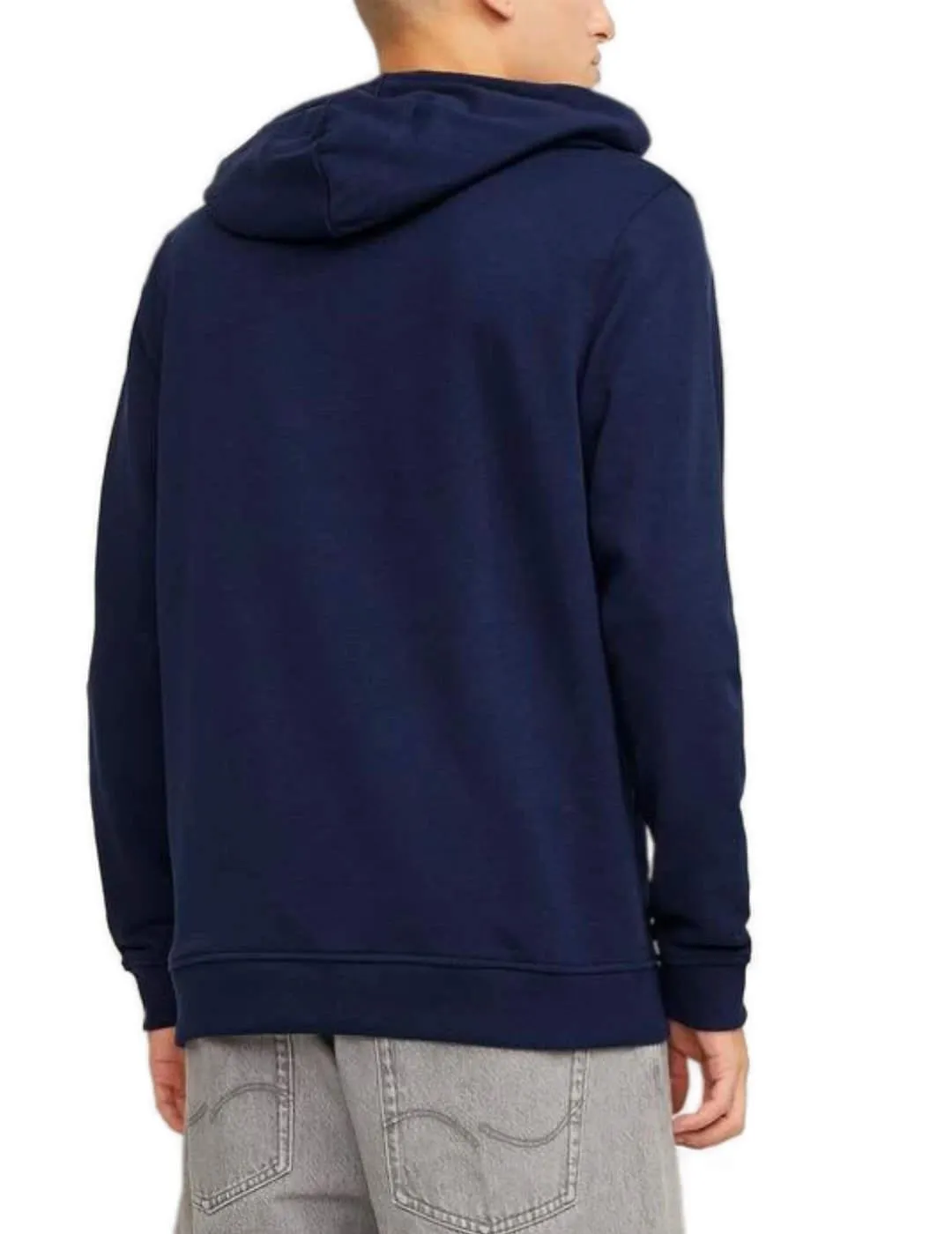 Sudadera Jack&Jones Zuri marino con capucha para hombre