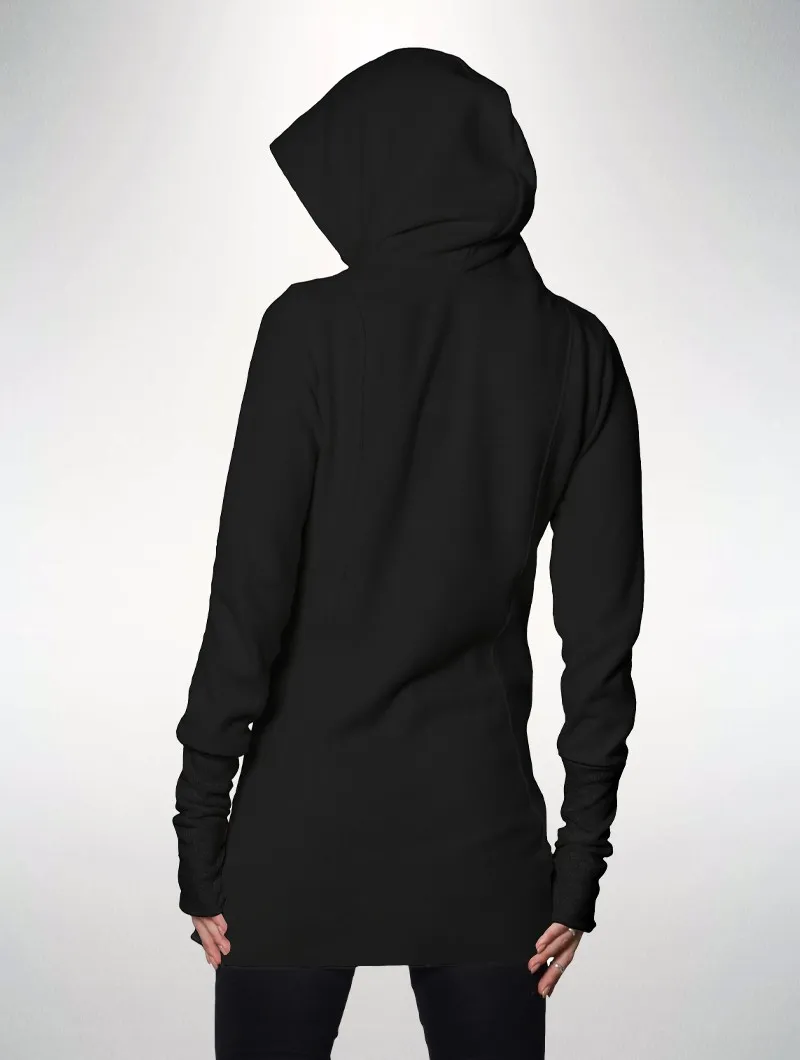 Sudadera larga con capucha 