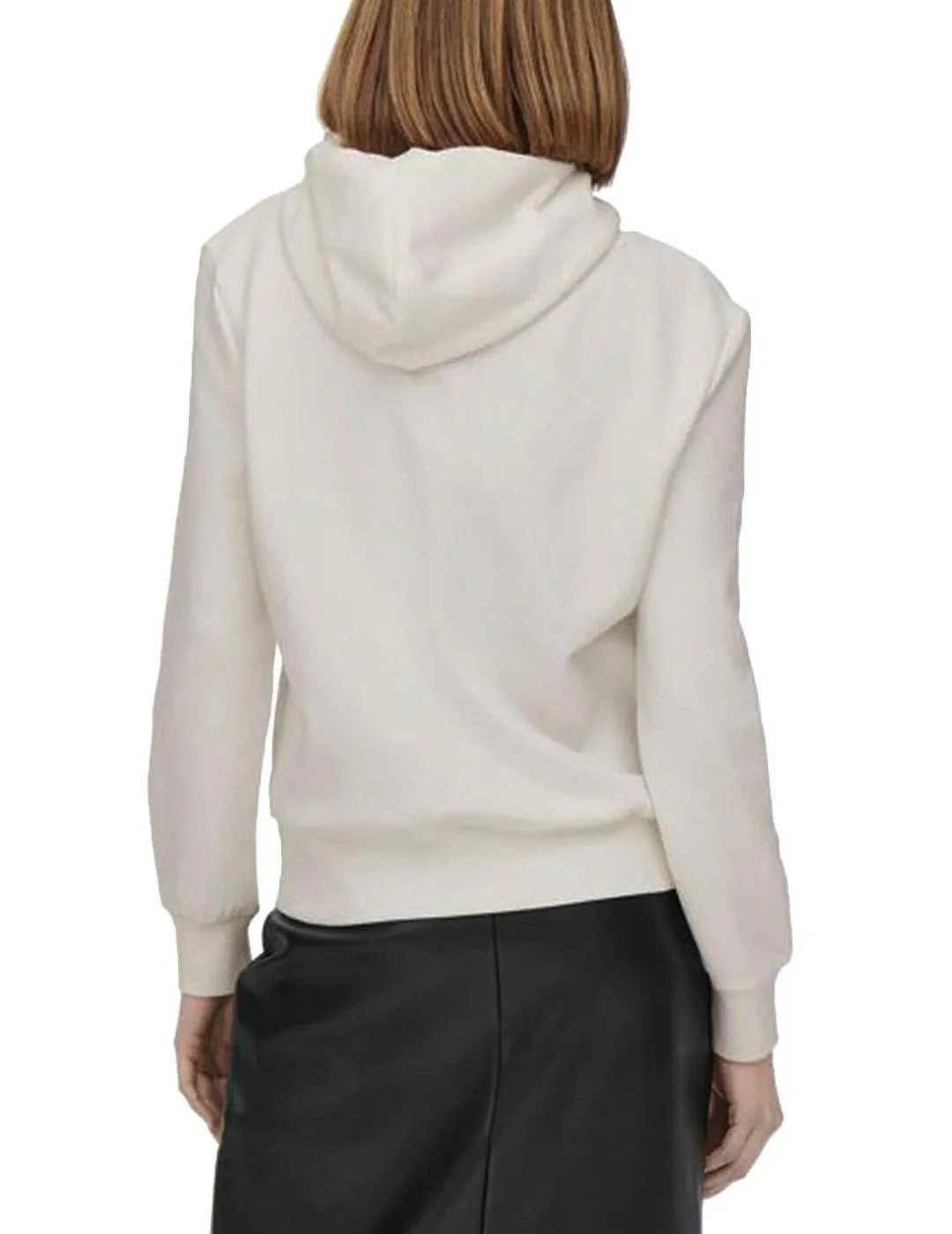 Sudadera Only Noomi blanca logo con capucha para mujer