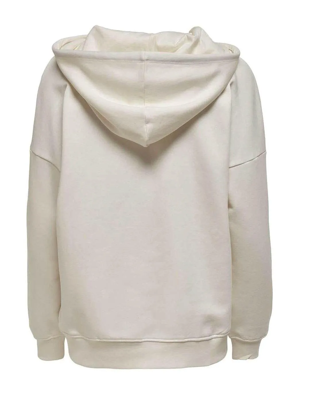 Sudadera Only Noomi blanca logo con capucha para mujer