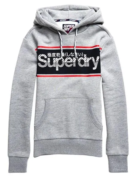 sudadera superdry retro sport gris hombre