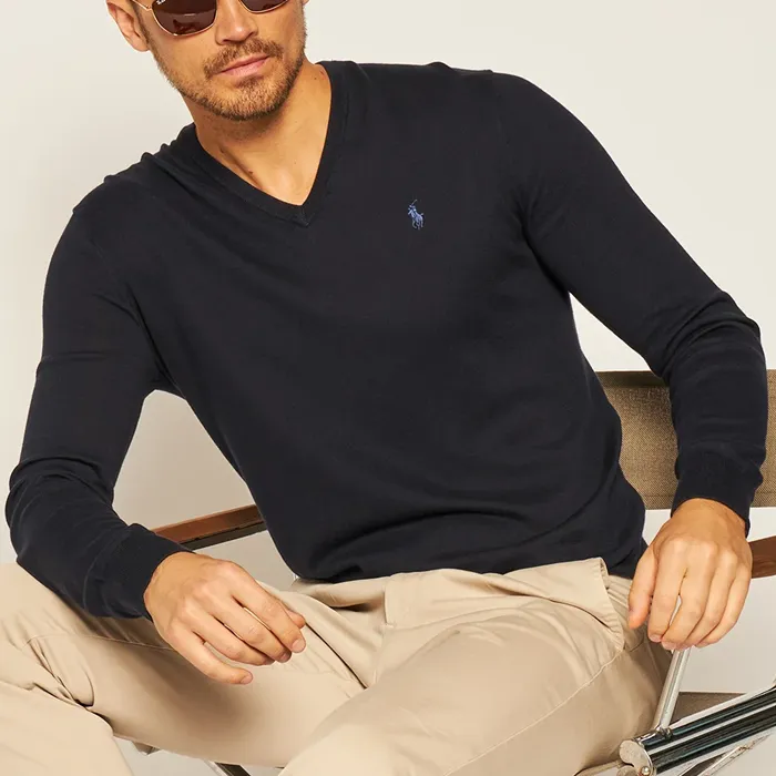 SWEATER POLO C/V CAB HUNTER NAVY