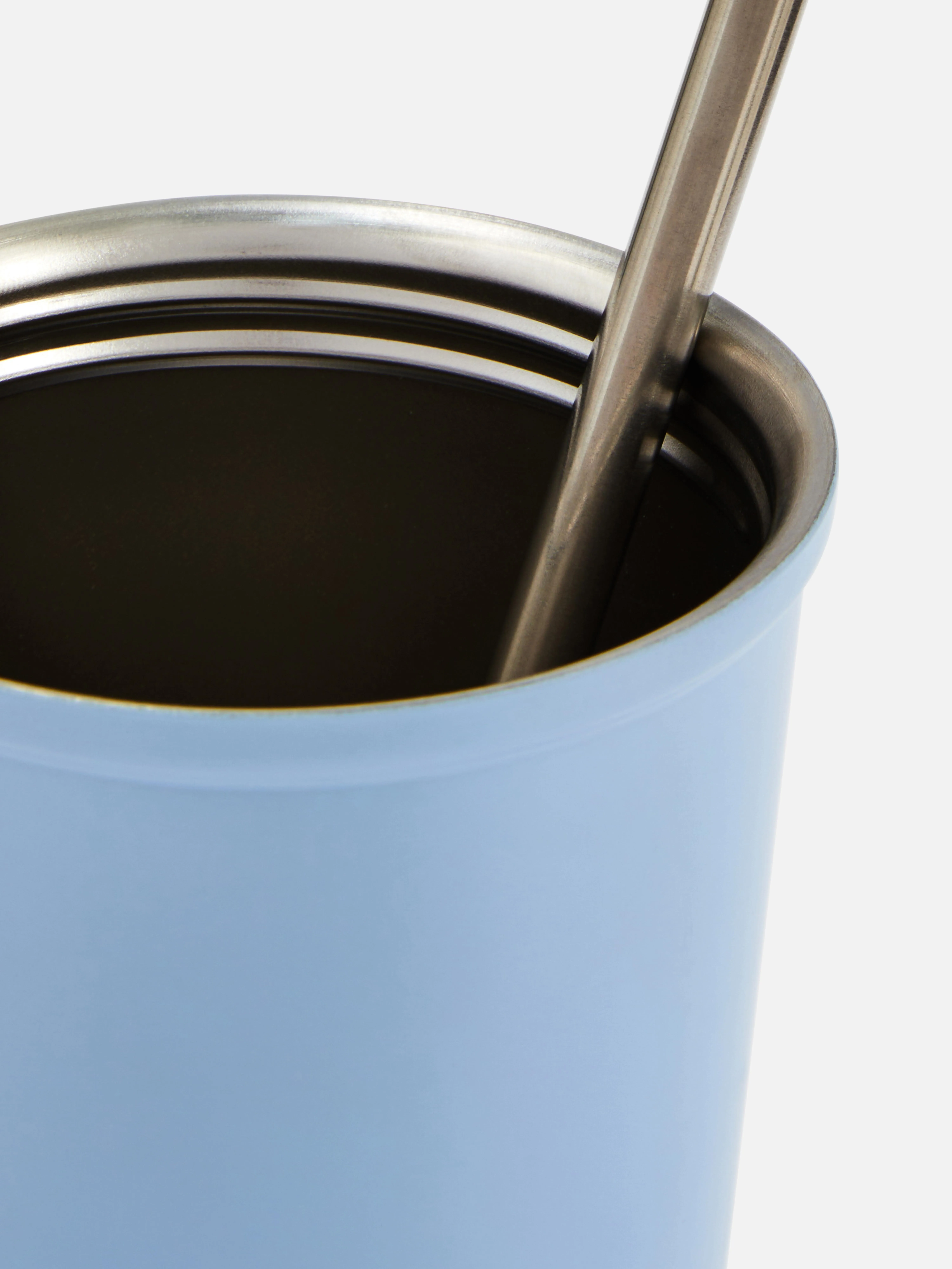 Taza con pajita de acero inoxidable