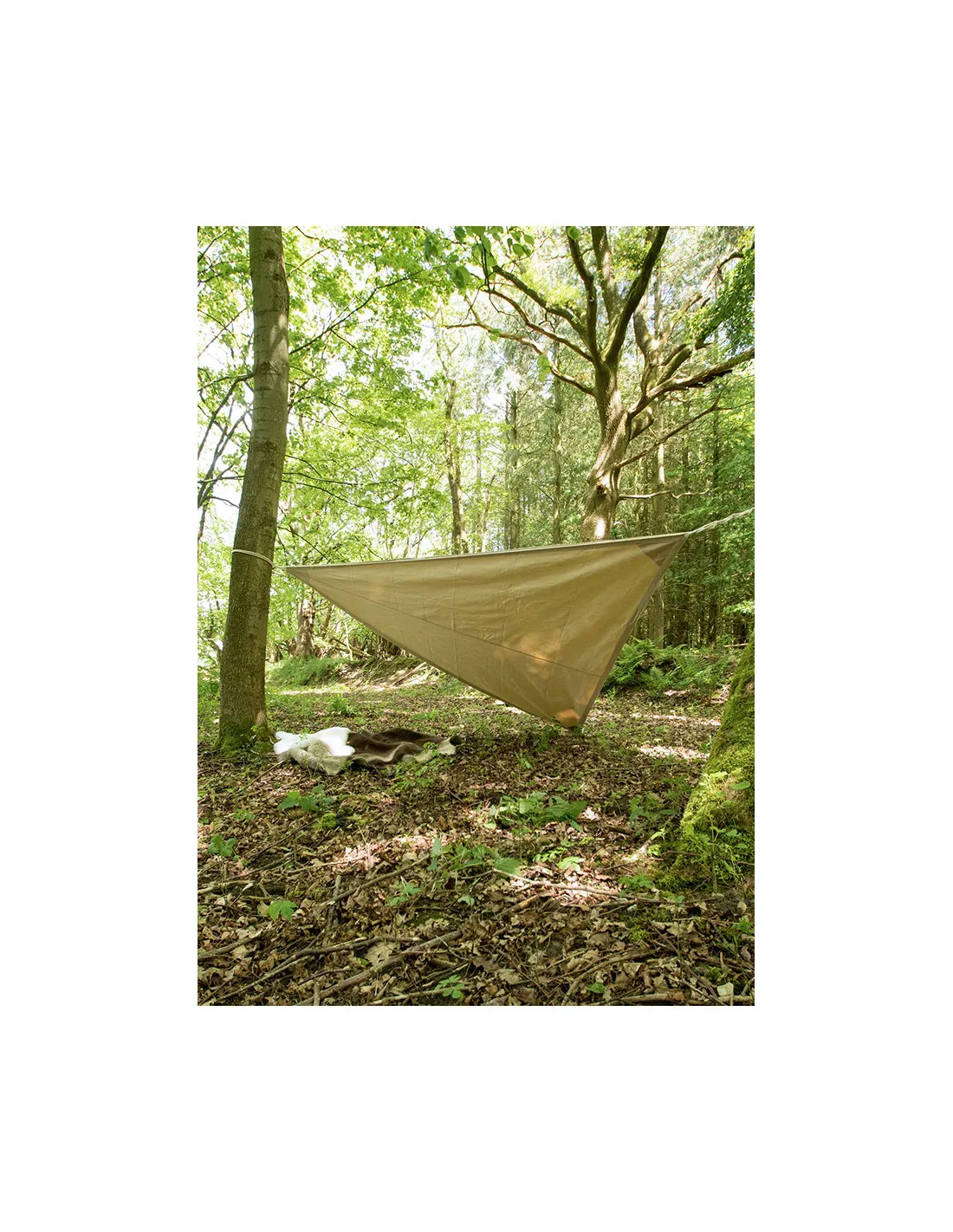 Toldo triangular con cuerda para acampada medieval, 4m.