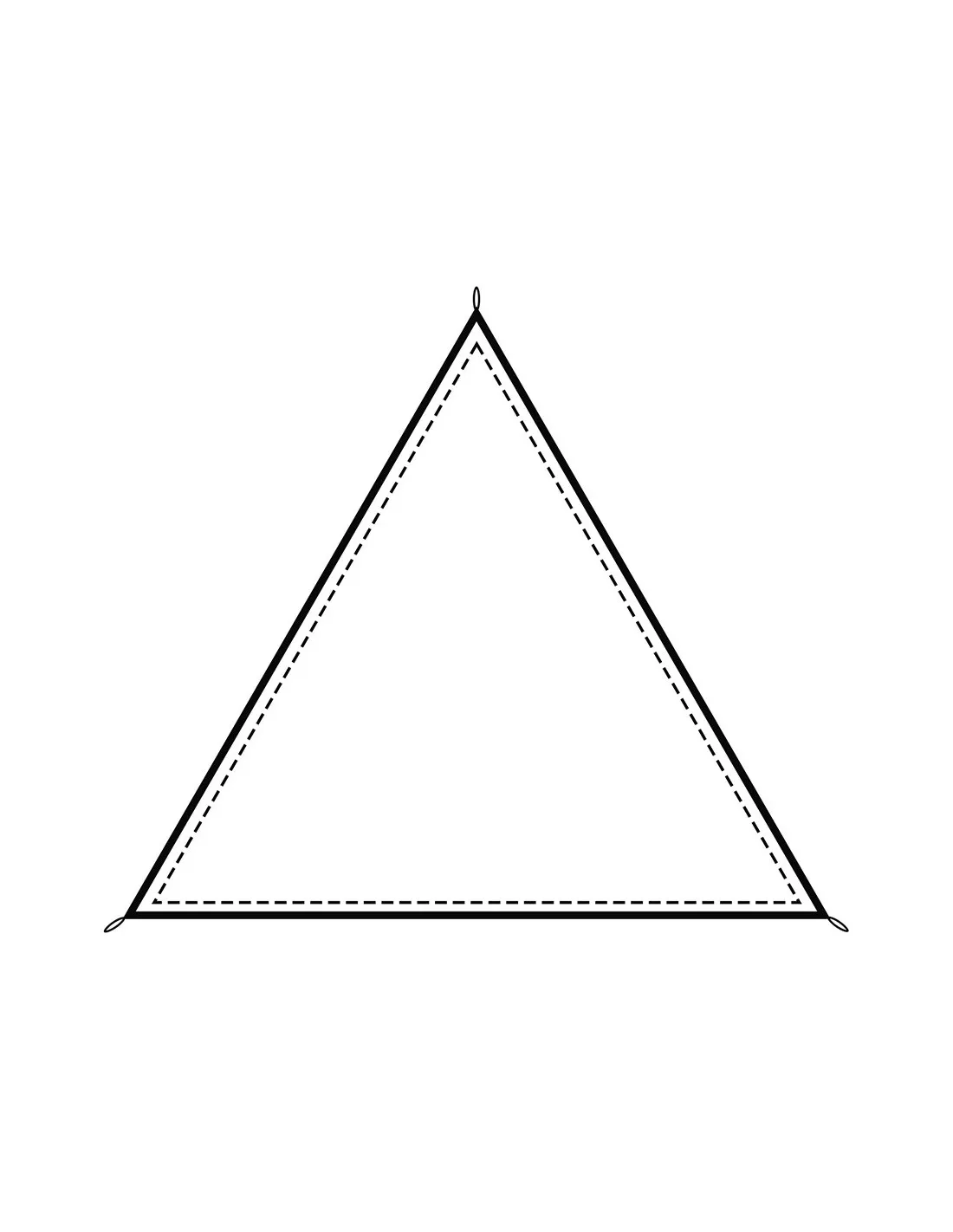 Toldo triangular con cuerda para acampada medieval, 4m.