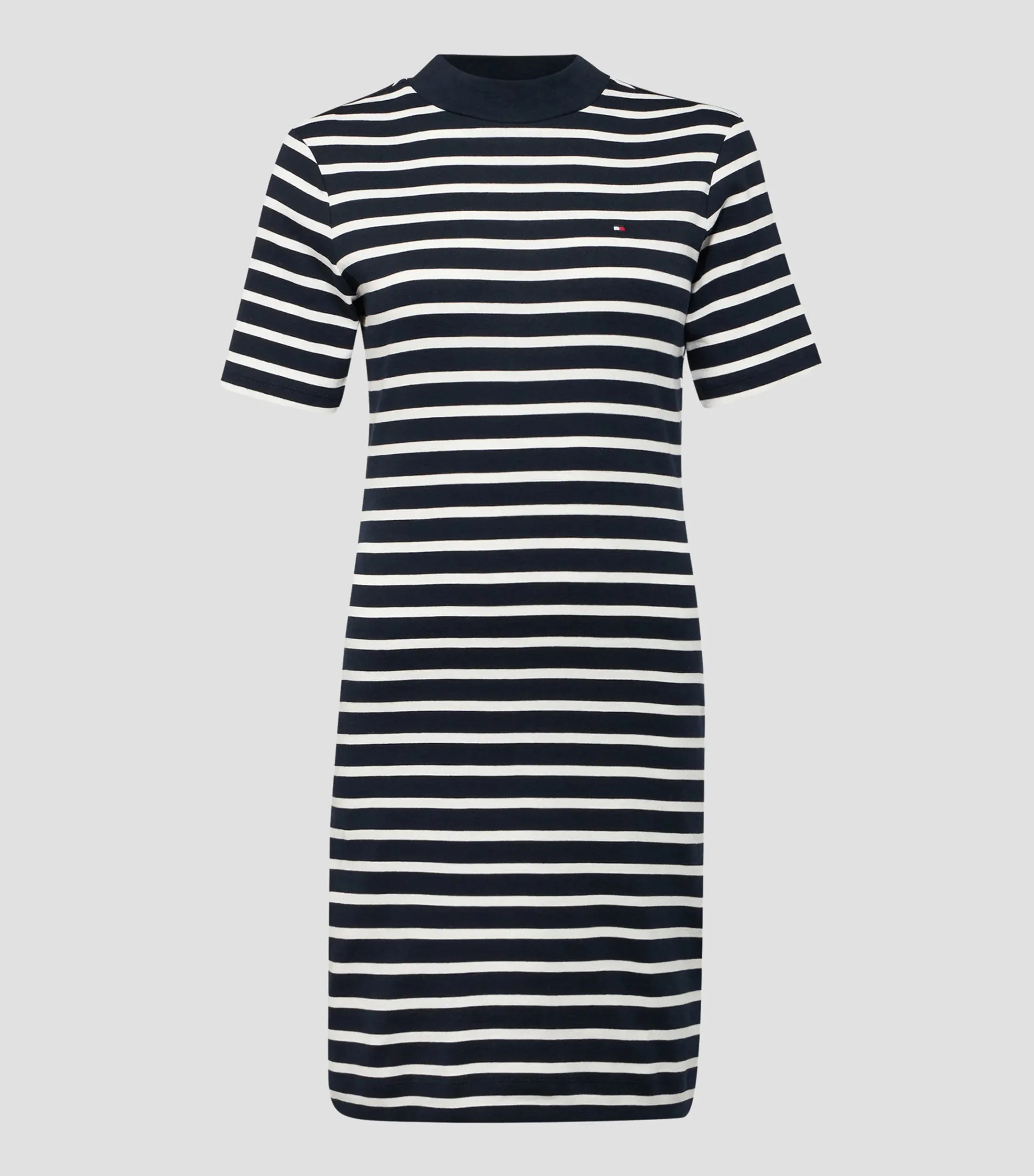 Tommy Hilfiger Vestido midi con rayas de manga corta Mujer