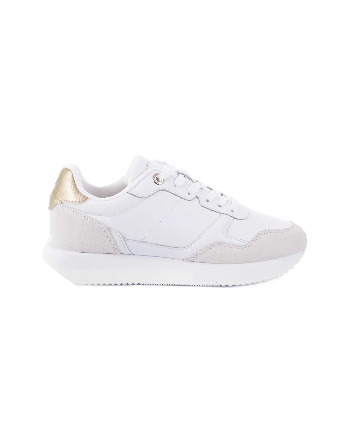 TOMMY HILFIGER  ZAPATILLAS BLANCAS GLOBAL STRIPES LIFESTYLE RUNNER MUJER