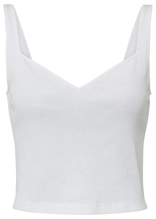 Top con escote corazón Blanco