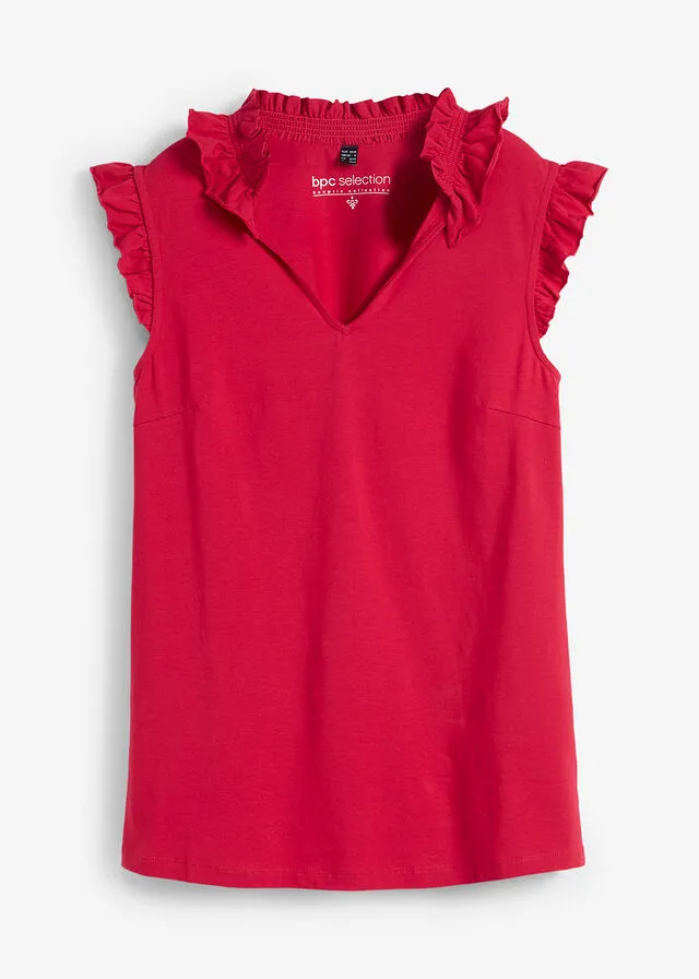 Top con mangas tipo murciélago Magenta