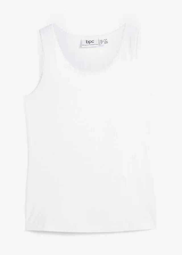 Top de tirantes con encaje Blanco