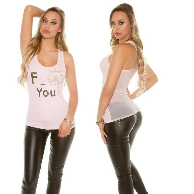 TOP MODA FYOU ROSA