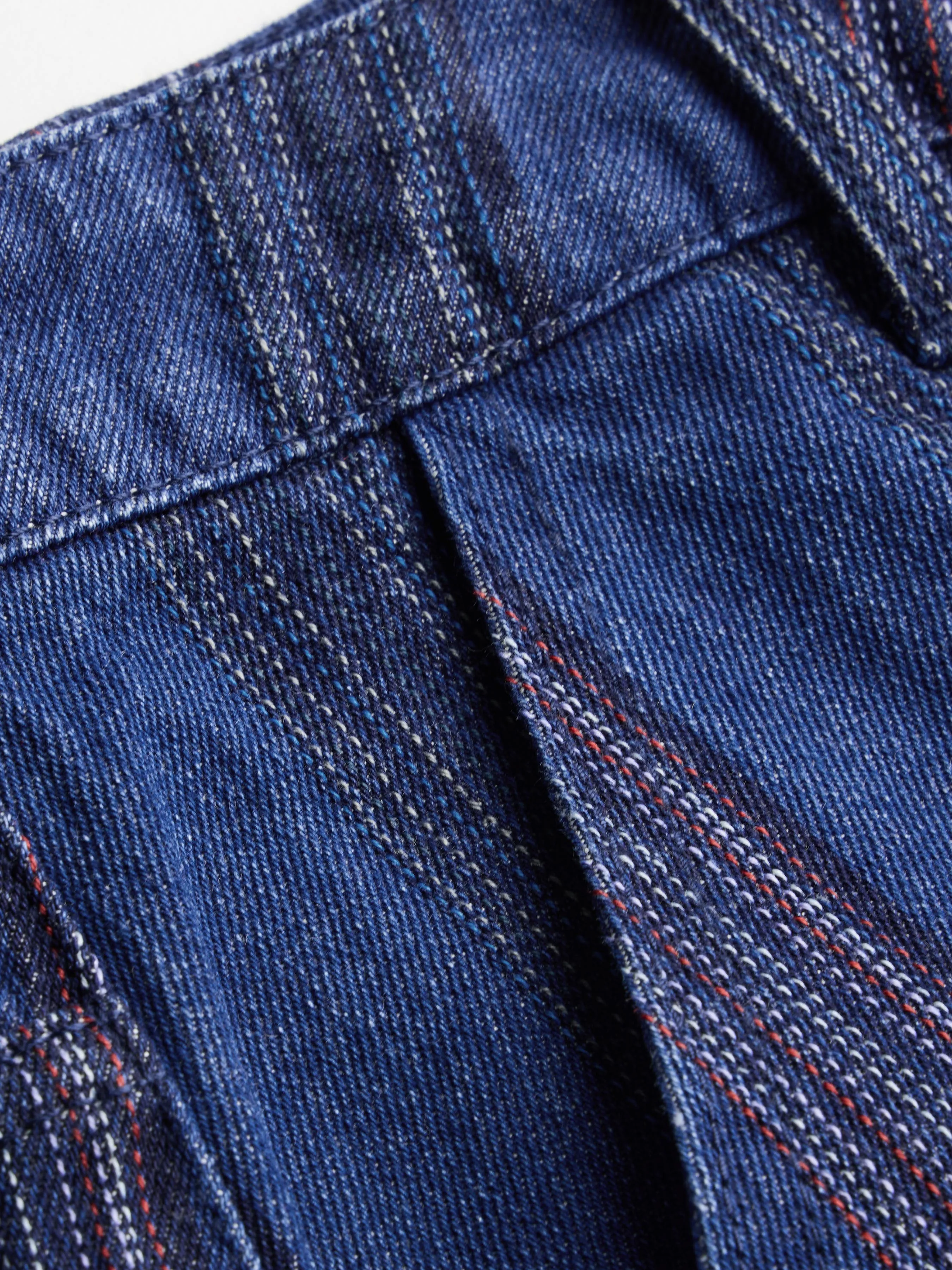  Vaquero de Cintura Alta Retro a Rayas Acampanado Curvy