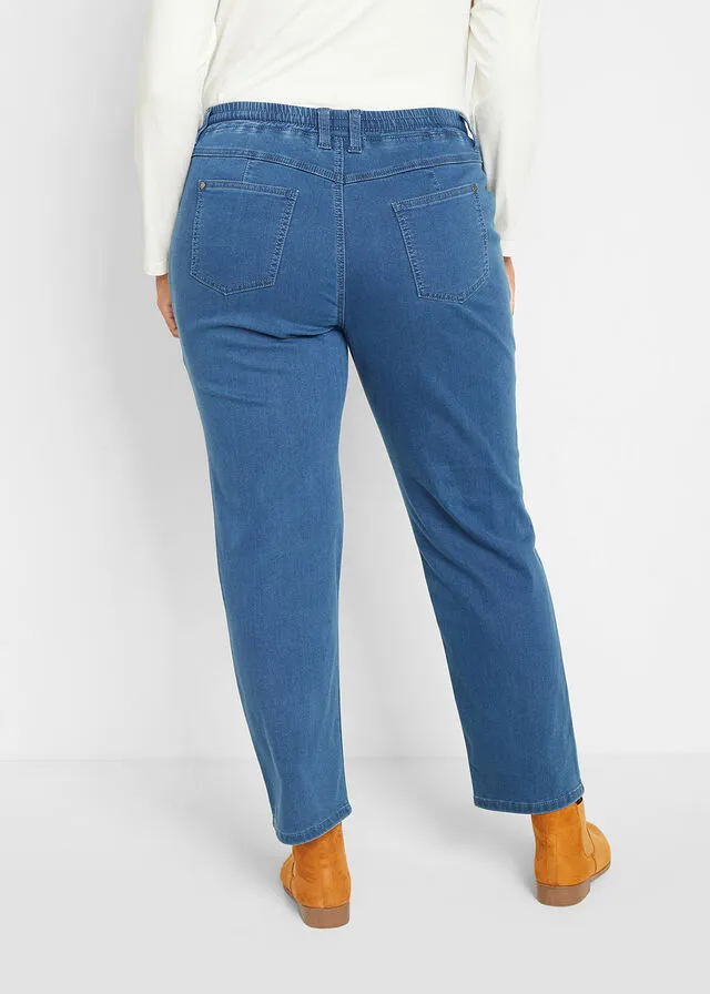Vaqueros térmicos con cinturilla cómoda Denim