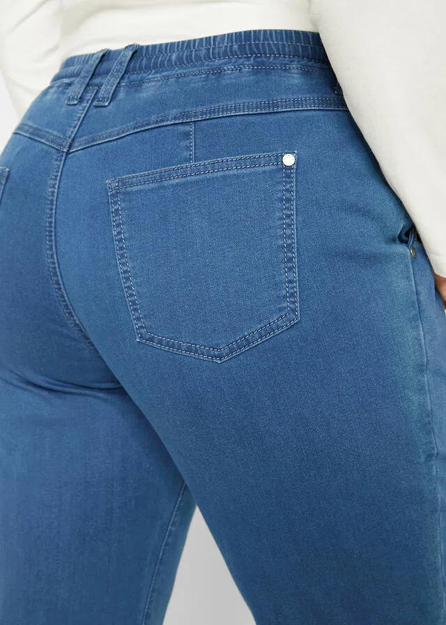 Vaqueros térmicos con cinturilla cómoda Denim