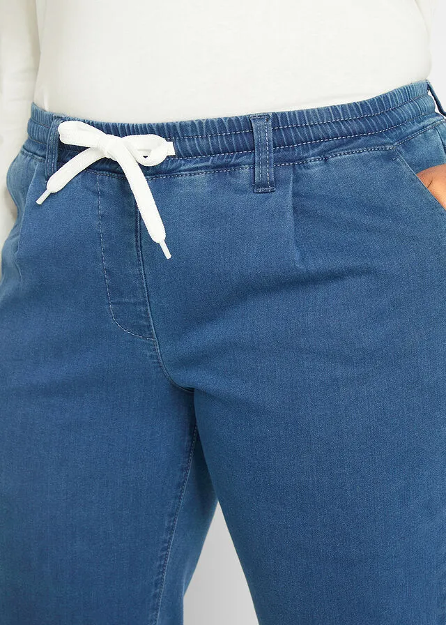 Vaqueros térmicos con cinturilla cómoda Denim