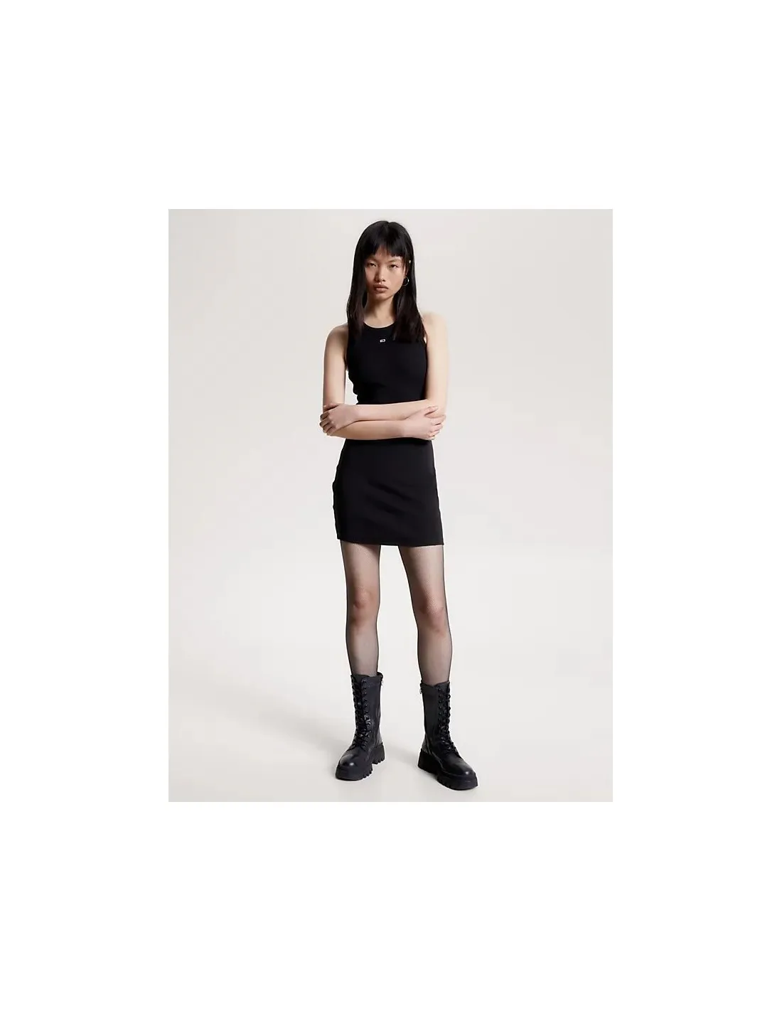 Vestido camiseta bodycon essential sin mangas de Tommy Jeans