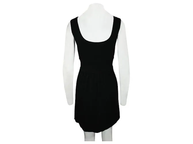 Vestido negro ajustado con bolsillos de Diane Von Furstenberg 