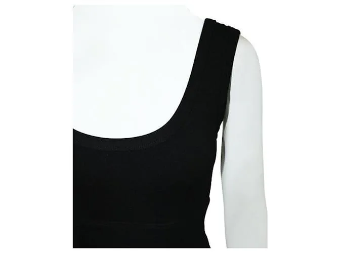 Vestido negro ajustado con bolsillos de Diane Von Furstenberg 