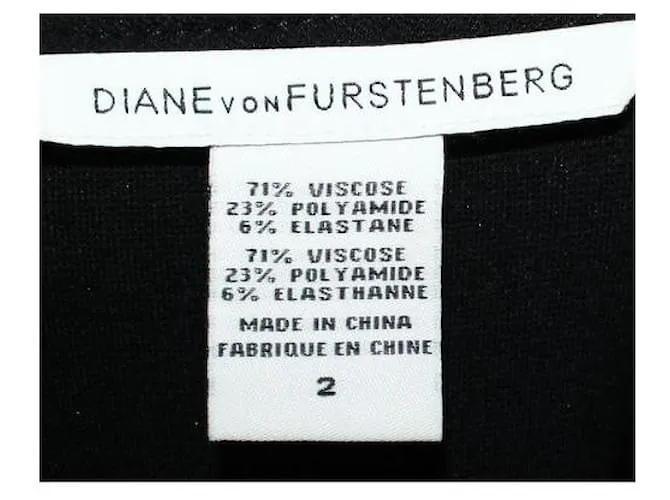 Vestido negro ajustado con bolsillos de Diane Von Furstenberg 