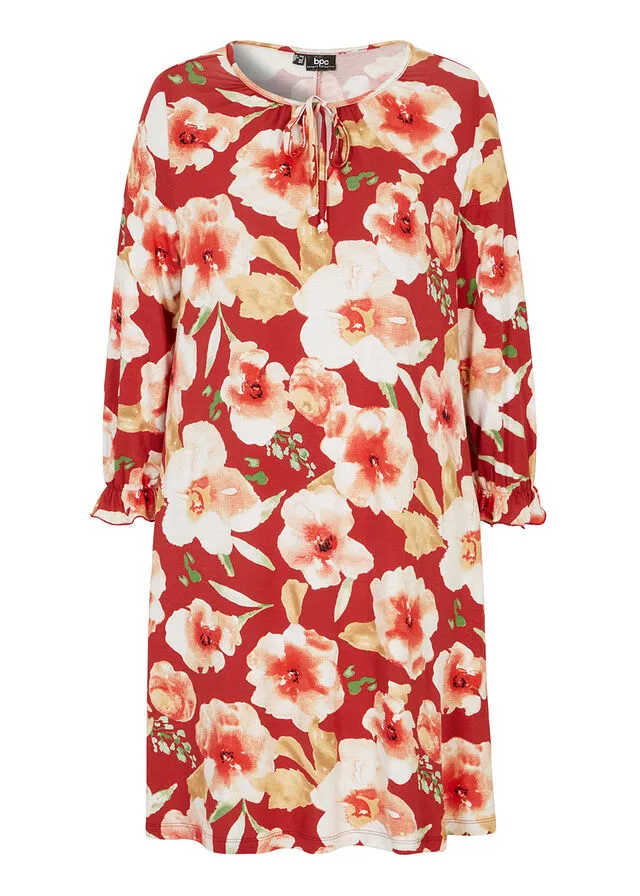 Vestido Rojo intenso con flores