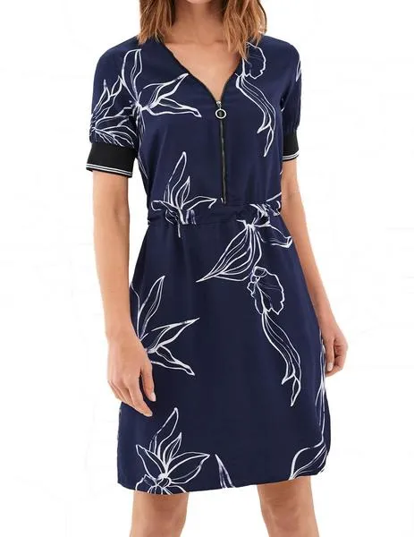 vestido salsa allover con cremallera