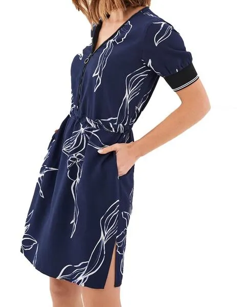 vestido salsa allover con cremallera