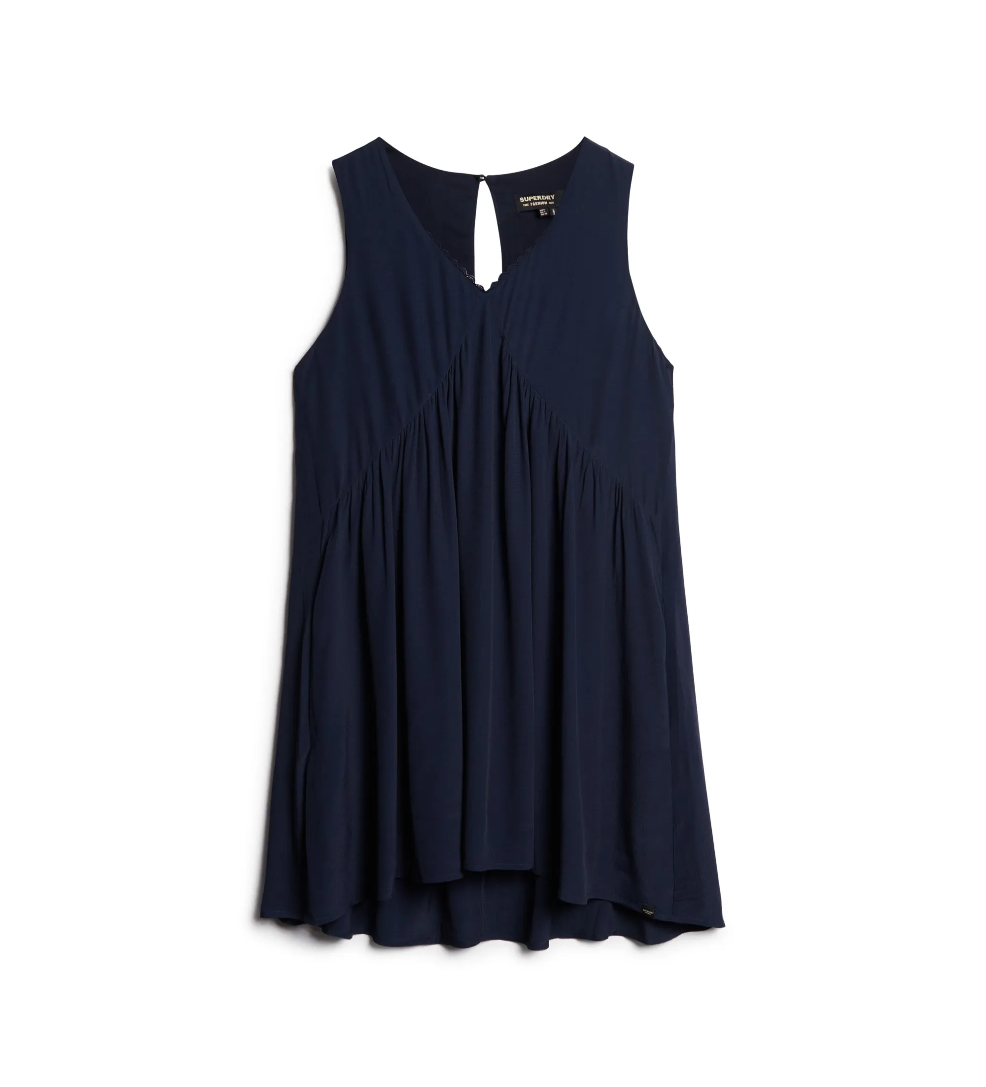 Vestido sin mangas con volumen marino