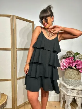 Vestido Volantes BLONDEN Negro