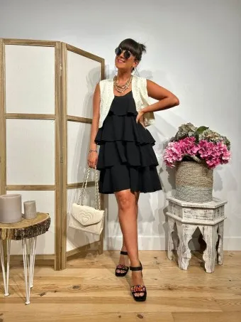 Vestido Volantes BLONDEN Negro