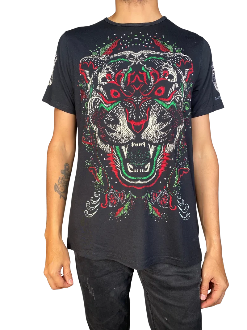 VINTAGE Polera Estampada