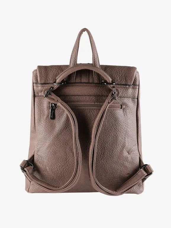 You Young Coveri Mochila de mujer en ecopiel con solapa.