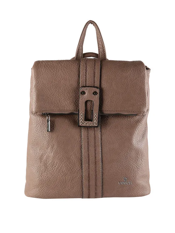You Young Coveri Mochila de mujer en ecopiel con solapa.