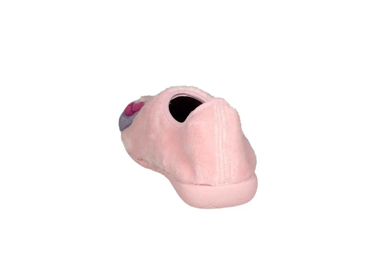 Zapatilla Rosa Unicornio Con Corazones