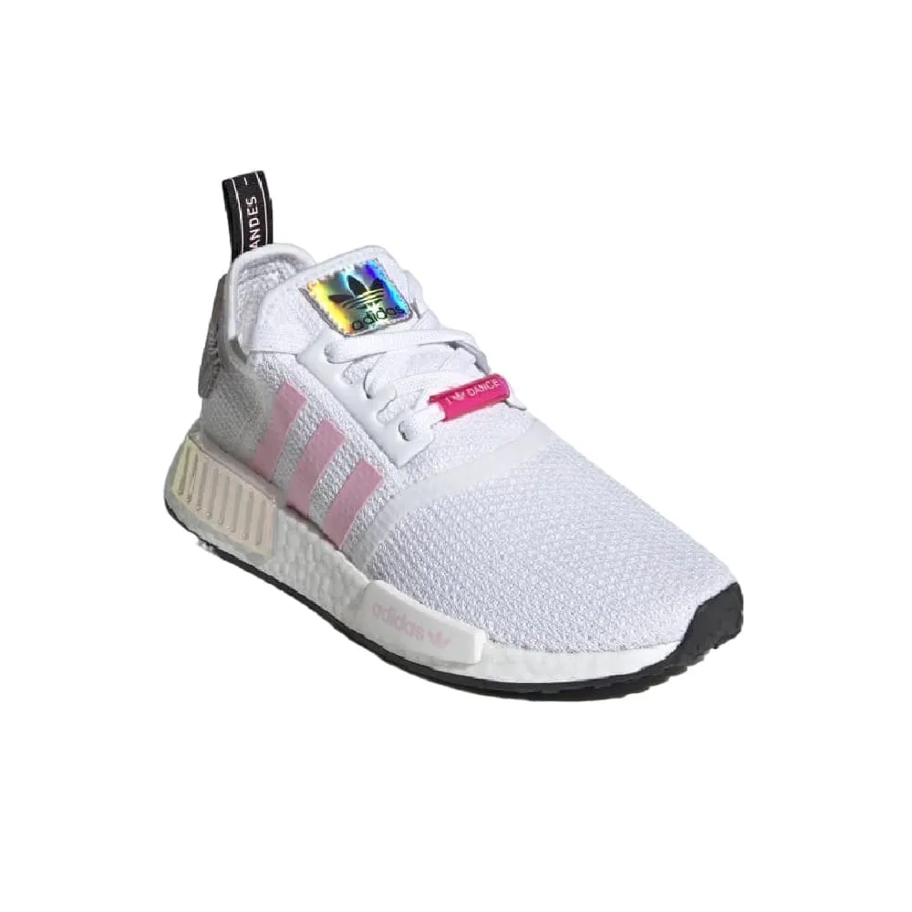 Zapatillas Adidas NMD_R1 talla 7US color blanco con rosado para mujer