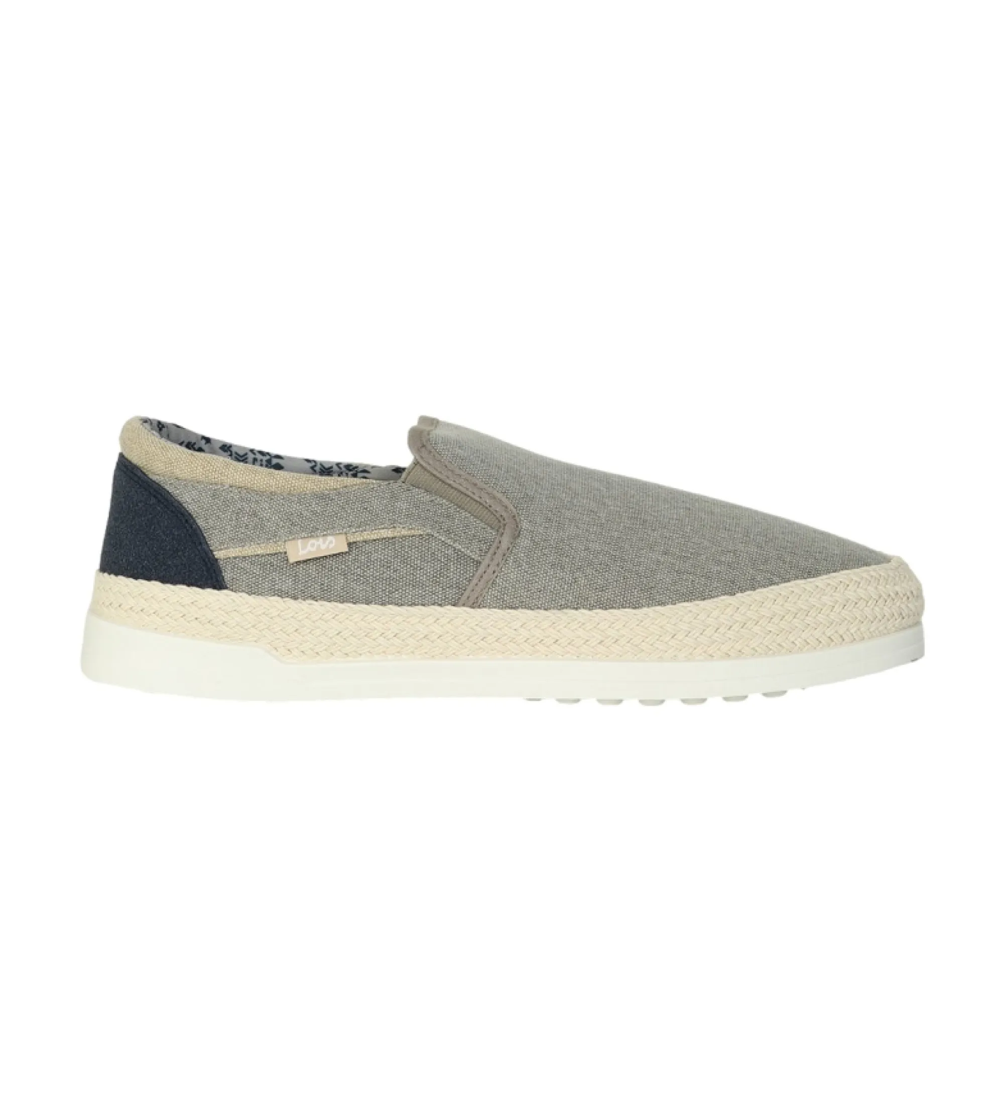 Zapatillas combinadas con yute taupe