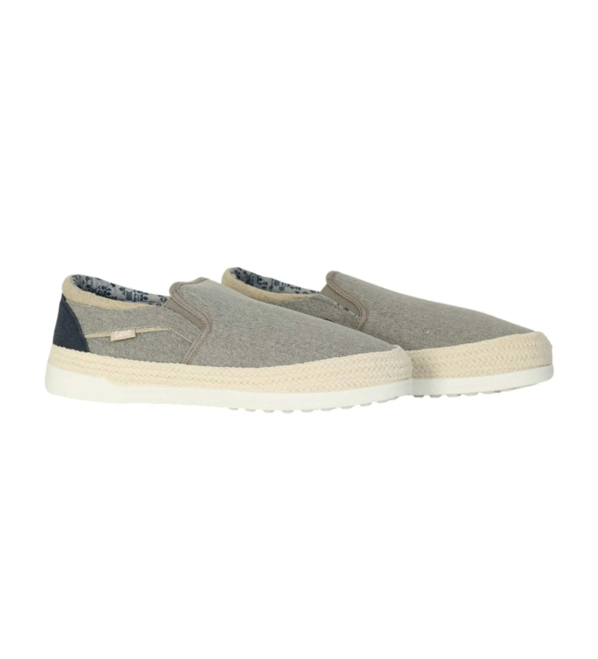 Zapatillas combinadas con yute taupe