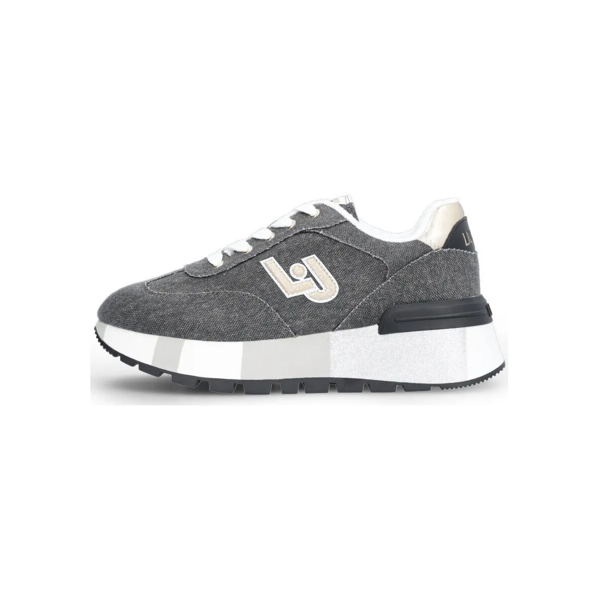 Zapatillas de denim con lurex®