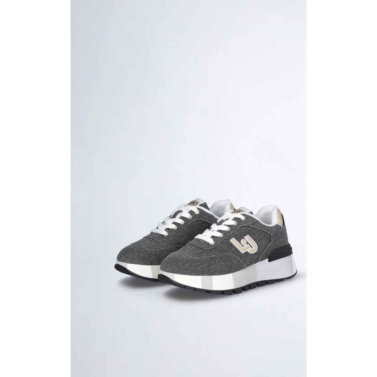 Zapatillas de denim con lurex®