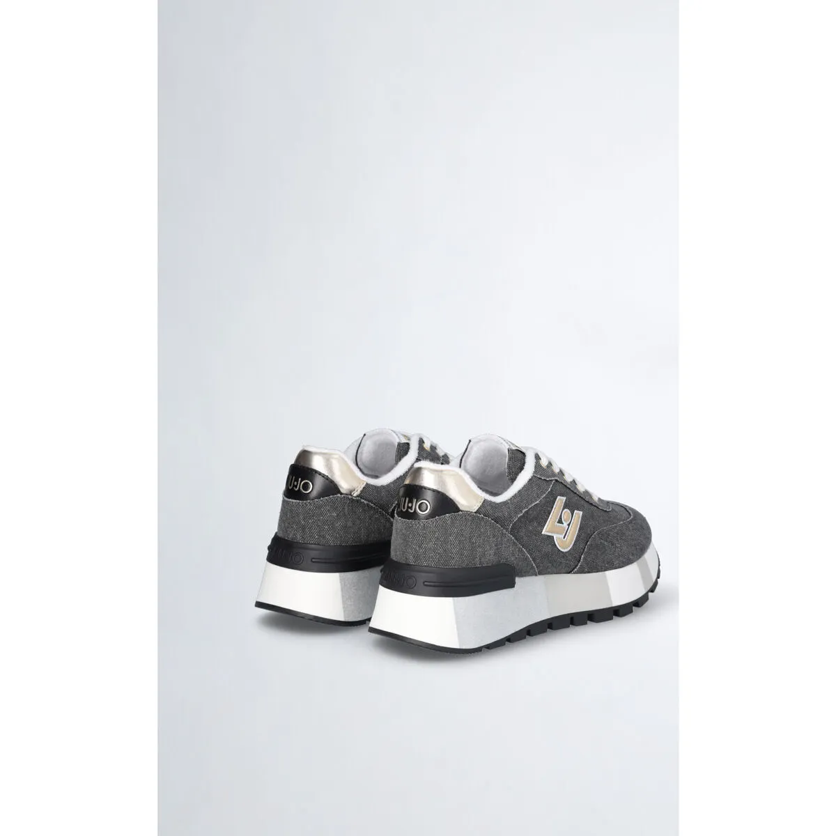 Zapatillas de denim con lurex®