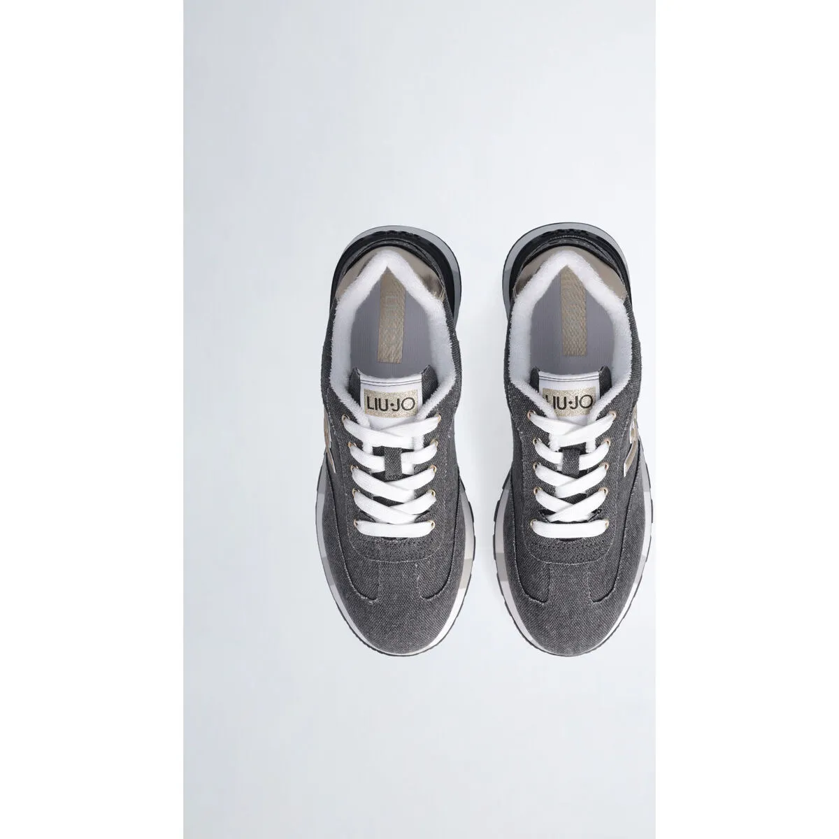 Zapatillas de denim con lurex®