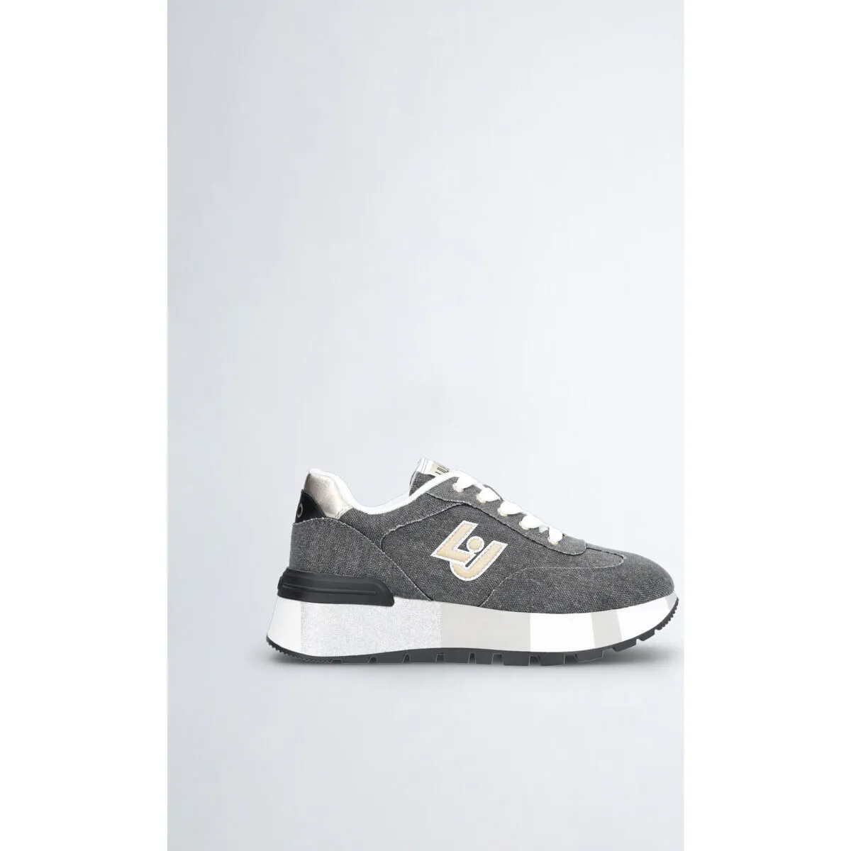 Zapatillas de denim con lurex®