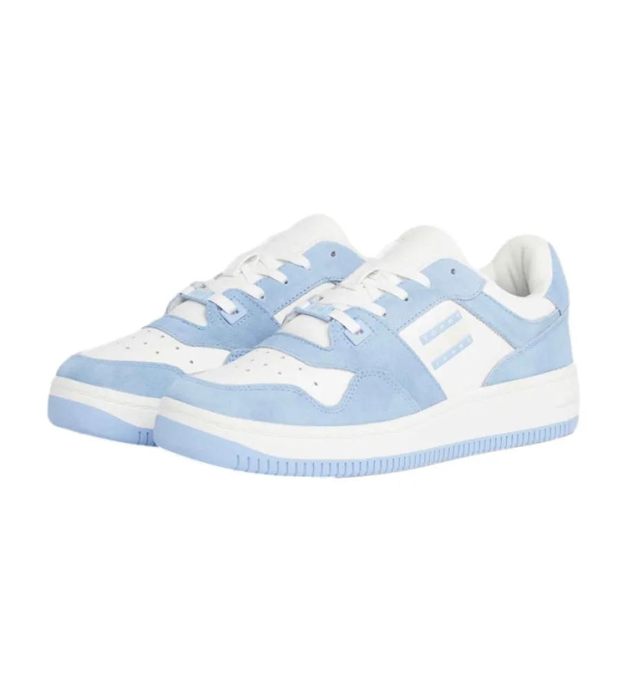 Zapatillas de Piel Retro Basket azul