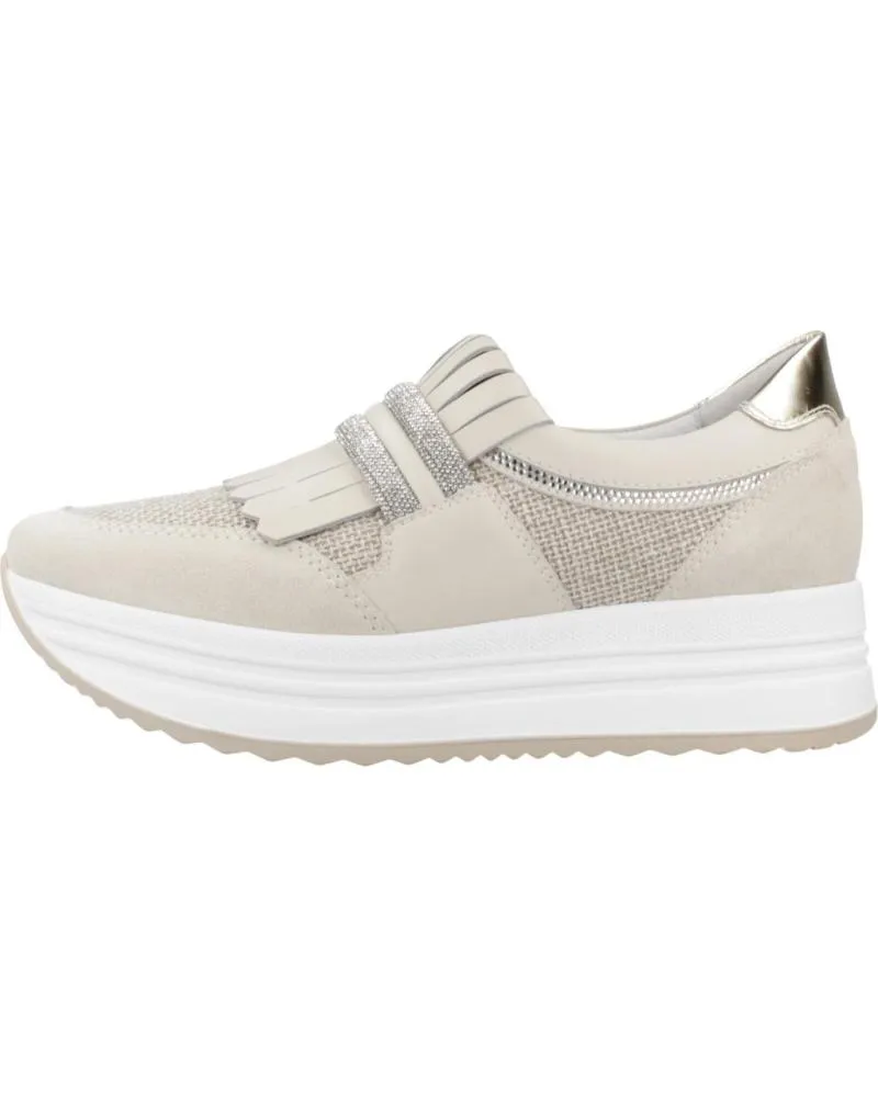 Zapatillas deporte NERO GIARDINI  de Mujer ZAPATILLAS MUJER MODELO E409815D COLOR BEIS  714