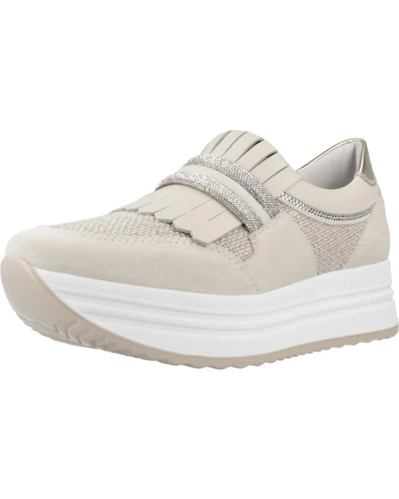 Zapatillas deporte NERO GIARDINI  de Mujer ZAPATILLAS MUJER MODELO E409815D COLOR BEIS  714