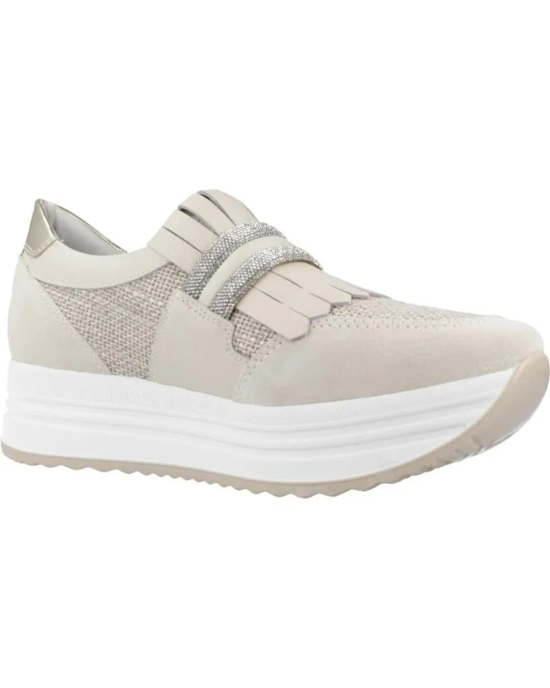 Zapatillas deporte NERO GIARDINI  de Mujer ZAPATILLAS MUJER MODELO E409815D COLOR BEIS  714