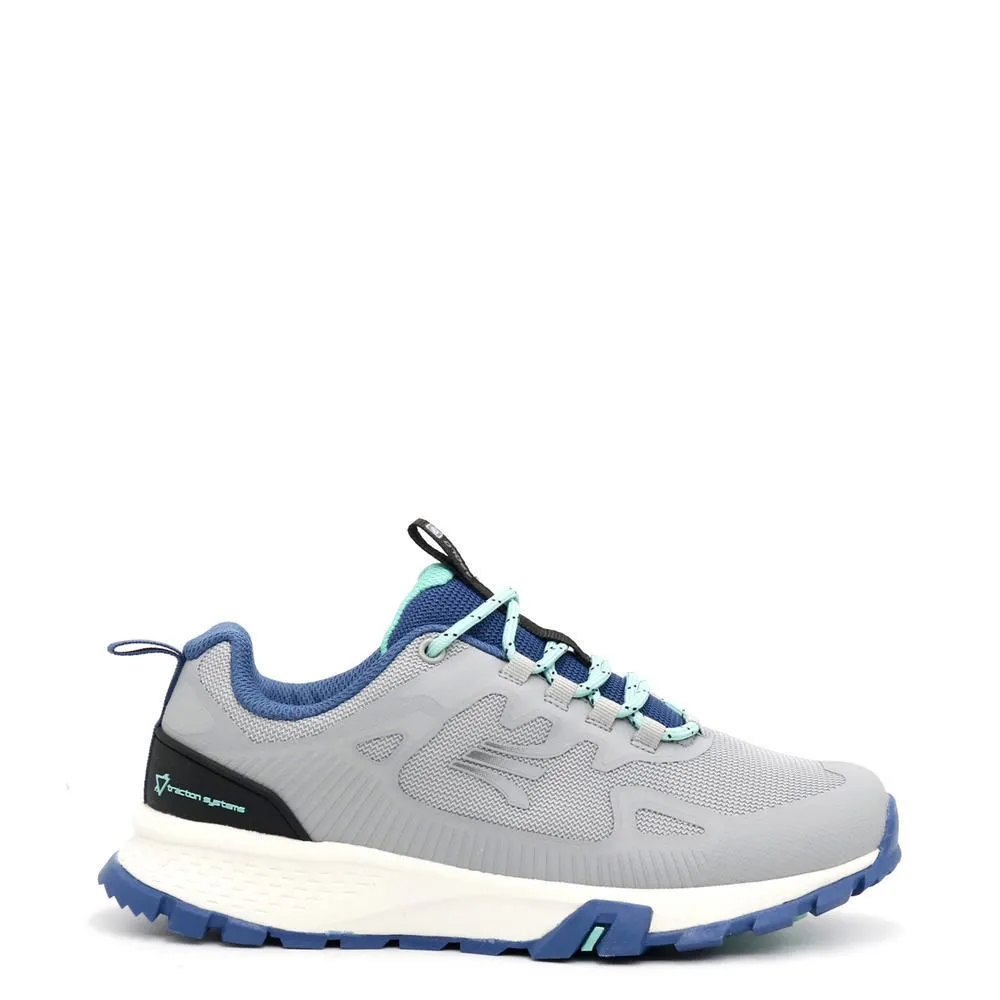 ZAPATILLAS DEPORTIVAS PARA MUJER APOLO AD2218 GRIS CON AZUL