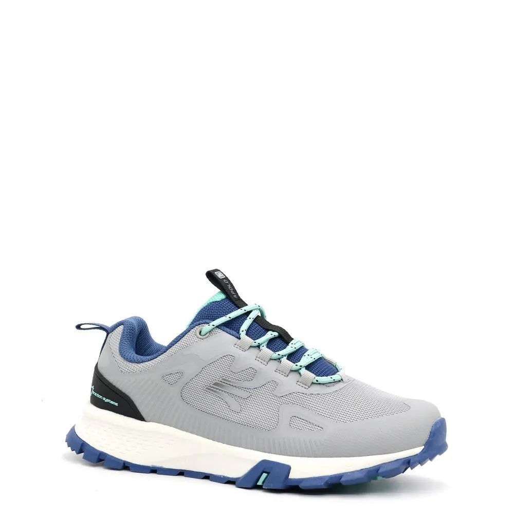 ZAPATILLAS DEPORTIVAS PARA MUJER APOLO AD2218 GRIS CON AZUL